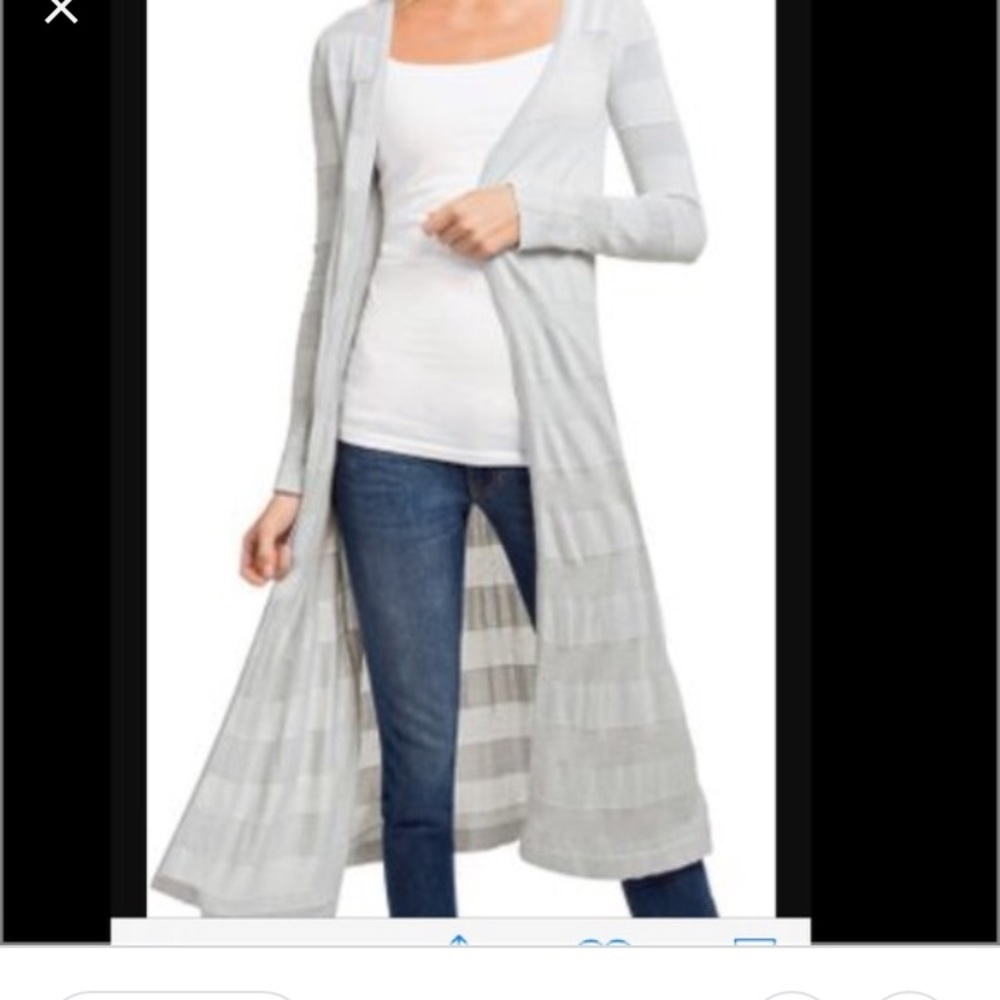 CAbi Nantucket Long Duster Womens Size M Gray #709